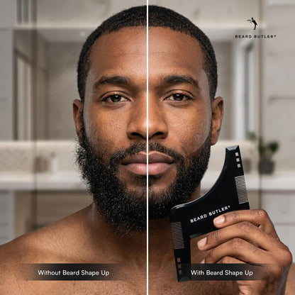 Beard Butler® ‘The Original’ Beard Shape Up Tool for Men – Precision Beard Template & Lineup Tool – Achieve Sharp Edges, Clean Lines & Perfect Symmetry – Shaping Guide for Jawline & Neckline