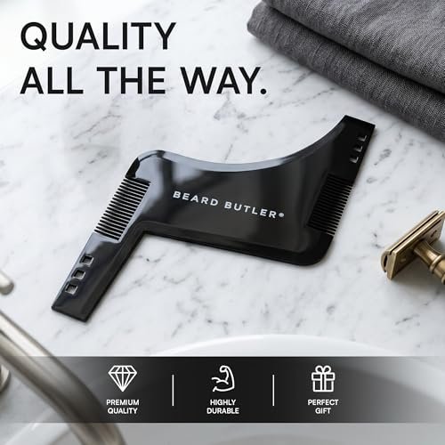 Beard Butler® ‘The Original’ Beard Shape Up Tool for Men – Precision Beard Template & Lineup Tool – Achieve Sharp Edges, Clean Lines & Perfect Symmetry – Shaping Guide for Jawline & Neckline - görsel 4