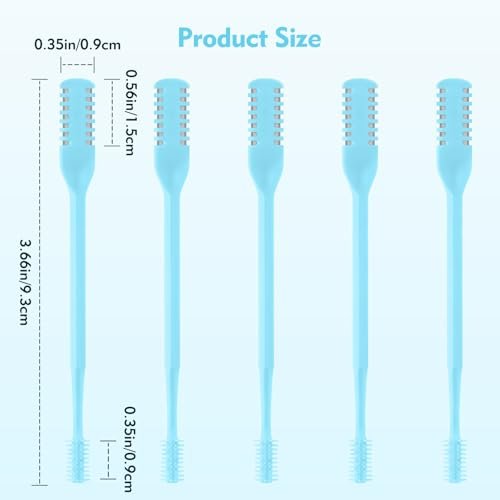ZASZO 5-Pack 2-in-1 Nasal Hair Cutter – Double-Sided Nose Hair Trimmer with 360° Rotating Head & Soft Cleaning Brush for Men & Women (Blue) - görsel 10