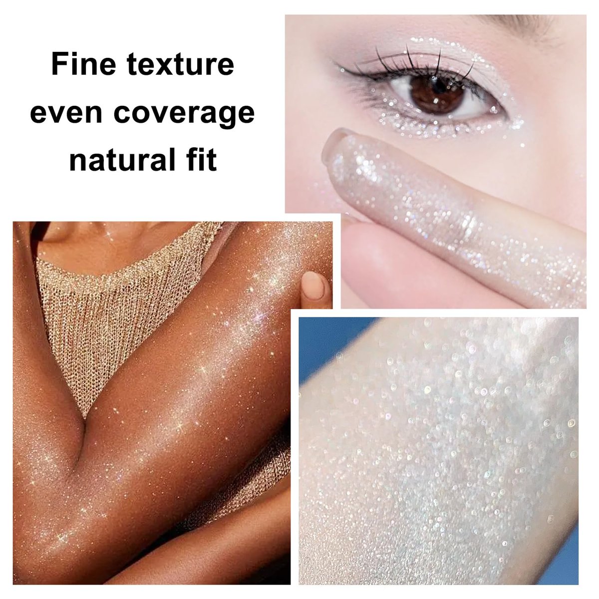 Silver Glitter Spray - Holographic Hair & Body Glitter for Raves, Festivals & Crafts Avelisse