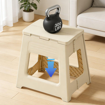 Glooyoderr Foldable Shower Stool for Shaving Legs – Anti-Slip Plastic Foot Rest, 11.9" High, Compact Folding Bench for Bathroom & Travel Avelisse