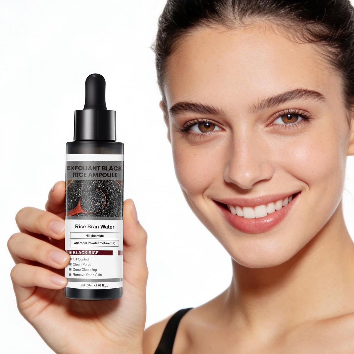 IREV Black Rice Peeling Ampoule – Daily Soft Exfoliating Face Scrub with Charcoal & Rice Extract, Gentle Blackhead Remover & Dead Skin Cells Exfoliator, Lightweight Peel Shot for Smooth Skin, 2.11 Fl Oz - görsel 11