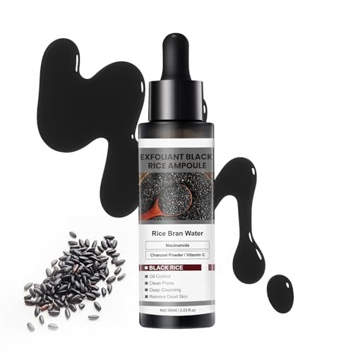 IREV Black Rice Peeling Ampoule – Daily Soft Exfoliating Face Scrub with Charcoal & Rice Extract, Gentle Blackhead Remover & Dead Skin Cells Exfoliator, Lightweight Peel Shot for Smooth Skin, 2.11 Fl Oz - görsel 2