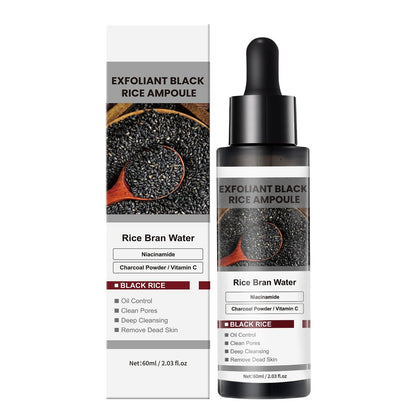 IREV Black Rice Peeling Ampoule – Daily Soft Exfoliating Face Scrub with Charcoal & Rice Extract, Gentle Blackhead Remover & Dead Skin Cells Exfoliator, Lightweight Peel Shot for Smooth Skin, 2.11 Fl Oz