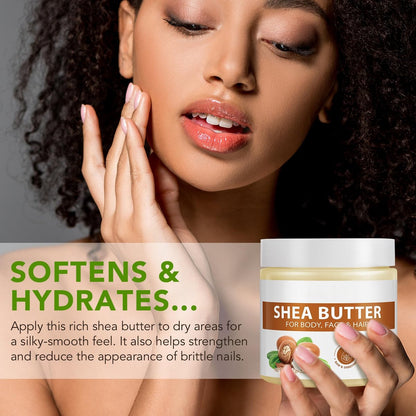 ZIXAOK Organic Raw Shea Butter, 100% Pure & Unrefined - Intense Moisture for Dry Skin, Hair & Lips, Natural DIY Body Butter Base, Rich in Vitamins A, E, F, 7.8 oz Avelisse
