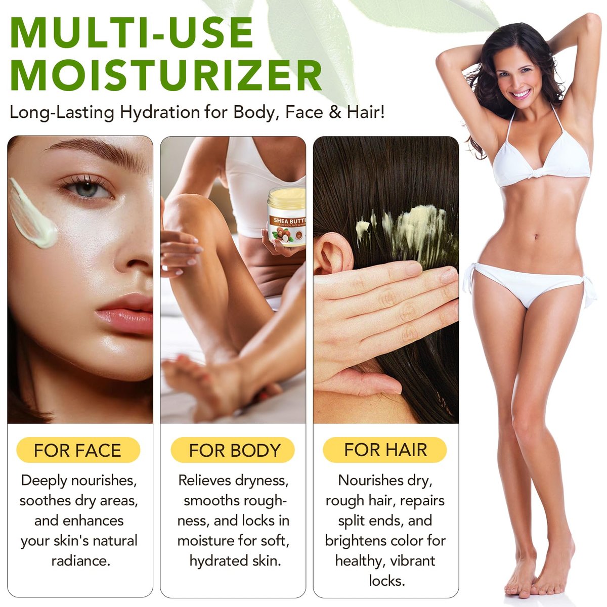 ZIXAOK Organic Raw Shea Butter, 100% Pure & Unrefined - Intense Moisture for Dry Skin, Hair & Lips, Natural DIY Body Butter Base, Rich in Vitamins A, E, F, 7.8 oz Avelisse