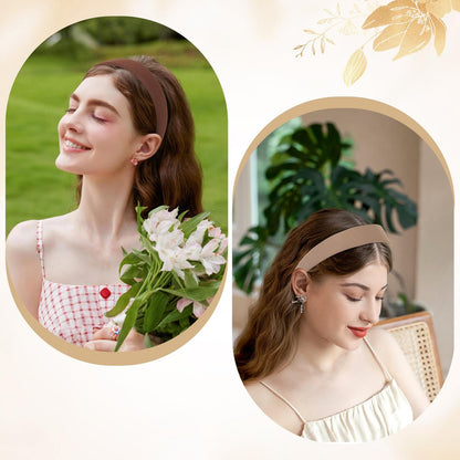 LYroo 10-Pack Fashion Wide Headbands - Cute Thin Metal Headbands with Pearl Accents, No-Slip Hair Accessories for Women and Girls Avelisse
