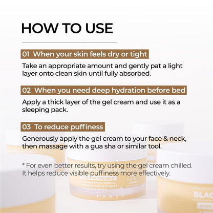 IZEZE Black Cumin NDA Pudding Gel Cream - Mattifying Moisturizer, Lightweight Face Gel, Oil Control & Absorbing, Korean Face Moisturizer with Thymoquinone, 1.69 fl.oz