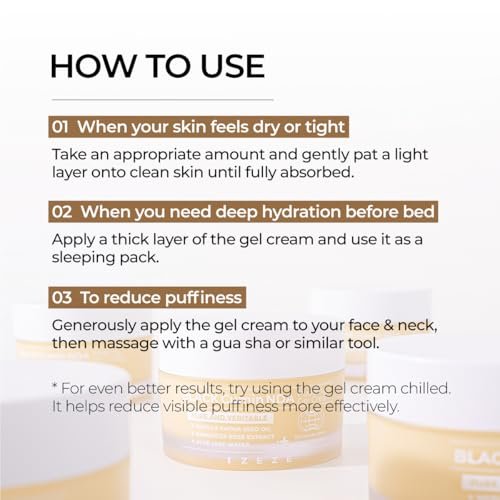 IZEZE Black Cumin NDA Pudding Gel Cream - Mattifying Moisturizer, Lightweight Face Gel, Oil Control & Absorbing, Korean Face Moisturizer with Thymoquinone, 1.69 fl.oz - görsel 16