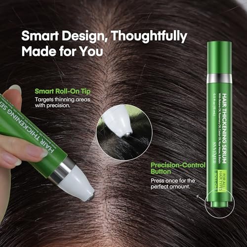 Svvimer Hair Growth Serum Roll On - Rosemary & Batana Oil, Biotin Thickening Scalp Serum for Thinning Hair - for Women and Men, 2 Pack (15ml Each) Avelisse