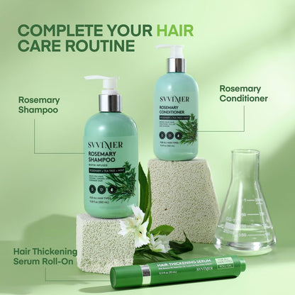 Svvimer Hair Growth Serum Roll On - Rosemary & Batana Oil, Biotin Thickening Scalp Serum for Thinning Hair - for Women and Men, 2 Pack (15ml Each) Avelisse