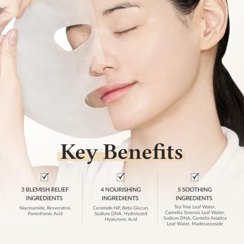 Dr.Althea 345 Relief Cream Mask | Daily Soothing Recovery & Blemish Care with Niacinamide & Tea Tree Leaf Water | Hydrating Face Mask for Sensitive Skin | Vegan Korean Skincare (Pack of 4) Avelisse