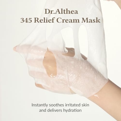 Dr.Althea 345 Relief Cream Mask | Daily Soothing Recovery & Blemish Care with Niacinamide & Tea Tree Leaf Water | Hydrating Face Mask for Sensitive Skin | Vegan Korean Skincare (Pack of 4) Avelisse