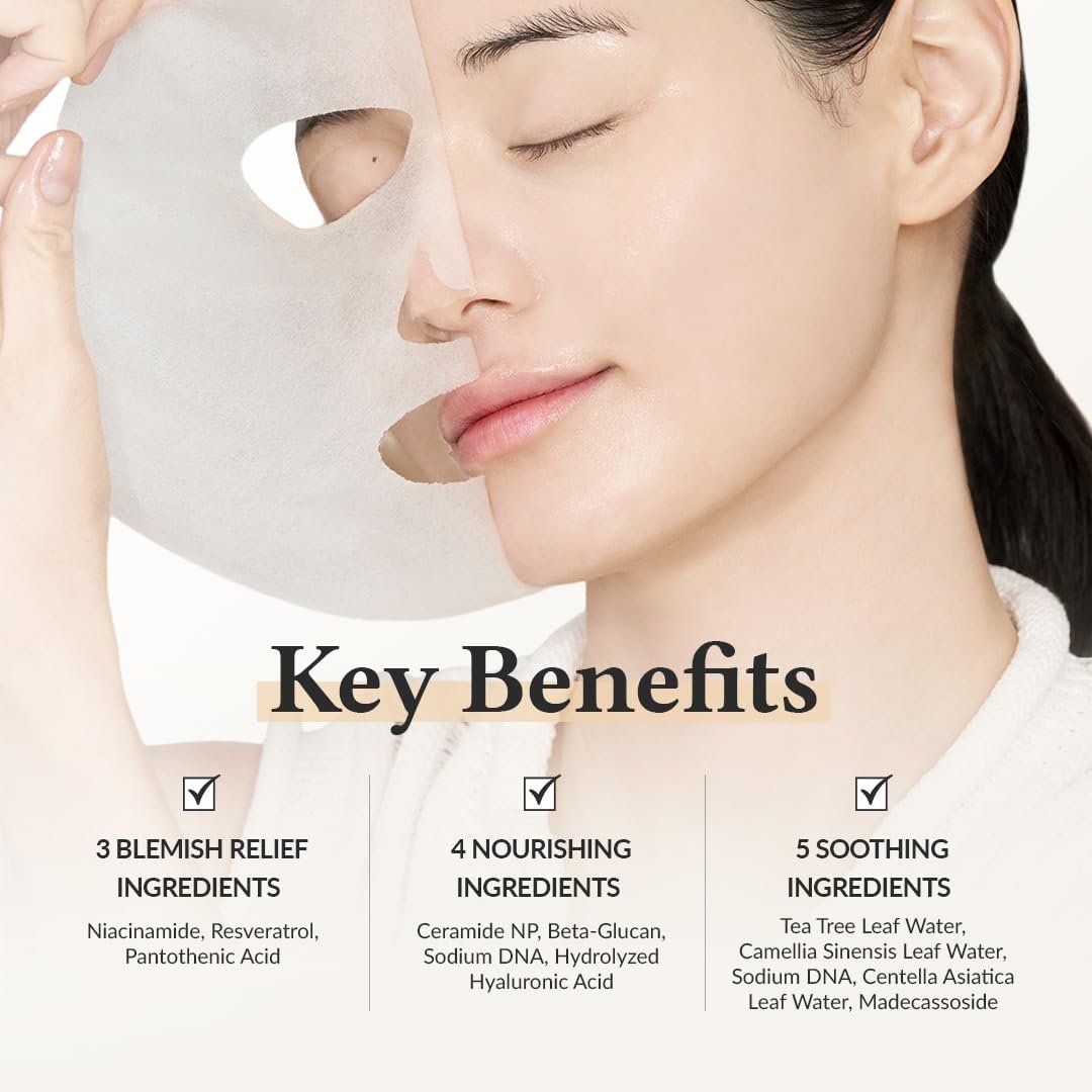 Dr.Althea 345 Relief Cream Mask | Daily Soothing Recovery & Blemish Care with Niacinamide & Tea Tree Leaf Water | Hydrating Face Mask for Sensitive Skin | Vegan Korean Skincare (Pack of 4) Avelisse