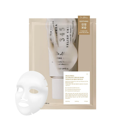 Dr.Althea 345 Relief Cream Mask | Daily Soothing Recovery & Blemish Care with Niacinamide & Tea Tree Leaf Water | Hydrating Face Mask for Sensitive Skin | Vegan Korean Skincare (Pack of 4) Avelisse