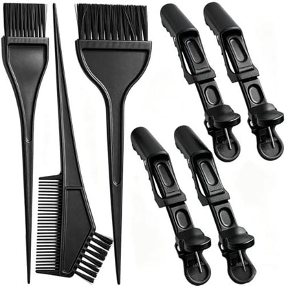 Borogo 12-Piece Professional Salon Hair Coloring Dyeing Kit - Hair Bleach Kit with Dye Brush, Color Bowl, and Hair Clips