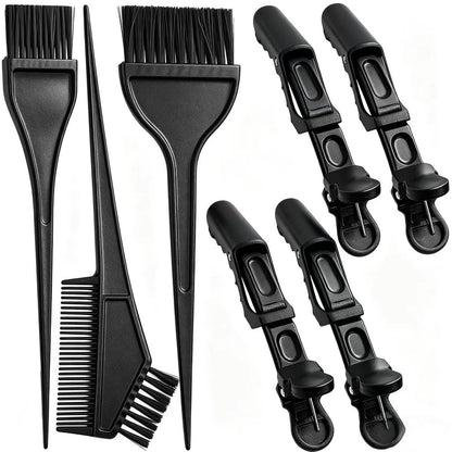 Borogo 12-Piece Professional Salon Hair Coloring Dyeing Kit - Hair Bleach Kit with Dye Brush, Color Bowl, and Hair Clips