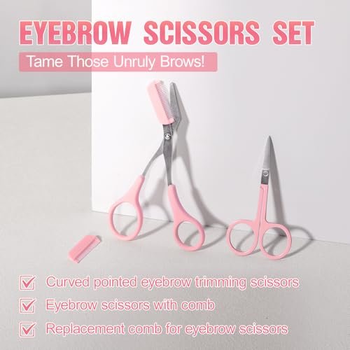 17-in-1 Eyebrow Kit with Tweezers, Scissors, Trimmer, and Brow Brushes - Professional Grooming Set for Women - görsel 4