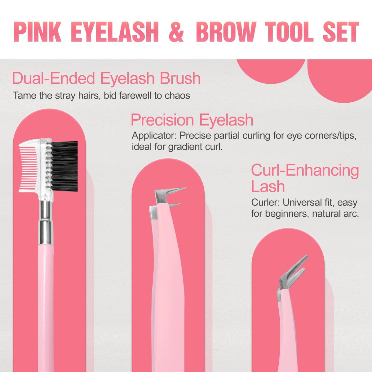 17-in-1 Eyebrow Kit with Tweezers, Scissors, Trimmer, and Brow Brushes - Professional Grooming Set for Women - görsel 9