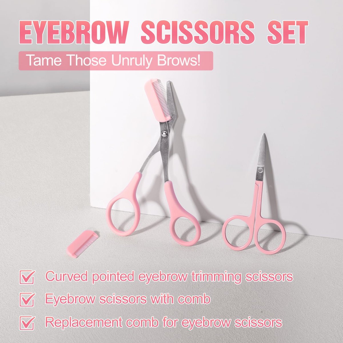 17-in-1 Eyebrow Kit with Tweezers, Scissors, Trimmer, and Brow Brushes - Professional Grooming Set for Women - görsel 3