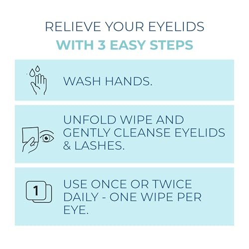 NOVEHA 60-Pack Stye Relief Eyelid & Lash Wipes with Tea Tree Oil, Hyaluronic Acid, Aloe Vera, Chamomile & Green Tea – Gently Soothes, Hydrates & Refreshes for Dry, Itchy Eyes & Blepharitis – Hypoallergenic Biodegradable Wipes Avelisse