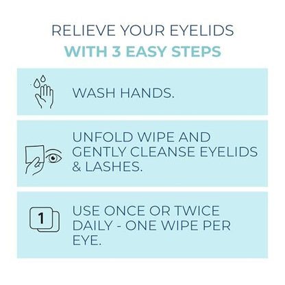 NOVEHA 60-Pack Stye Relief Eyelid & Lash Wipes with Tea Tree Oil, Hyaluronic Acid, Aloe Vera, Chamomile & Green Tea – Gently Soothes, Hydrates & Refreshes for Dry, Itchy Eyes & Blepharitis – Hypoallergenic Biodegradable Wipes Avelisse