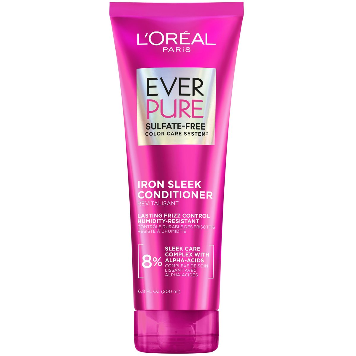 L'Oreal Paris EverPure Sulfate Free Smoothing Conditioner with Alpha-Acids – Frizz Control & Humidity-Resistant for Frizzy Hair, 6.8 Fl Oz - görsel 1