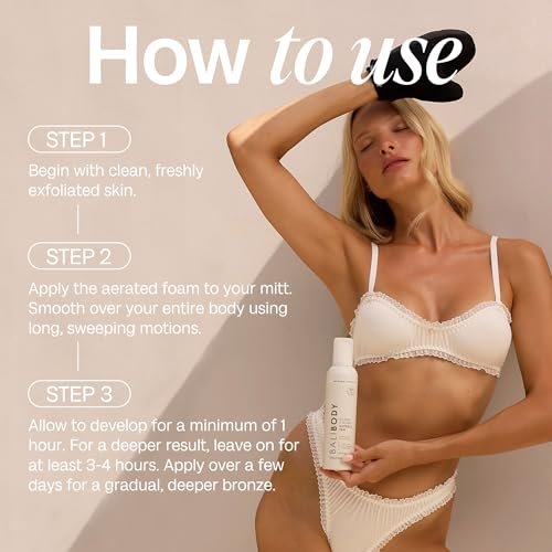 BALI BODY Clear 1 Hour Express Self Tanner – Fast-Acting, Weightless Self Tanner for Natural Bronze – No-Transfer, Hydrating Quick Tan Mousse for Smooth, Radiant Skin Avelisse