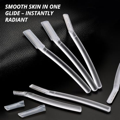 Mistfree Dermaplane Razor for Women Face – 10-Pack Eyebrow Razors with Storage Case, Professional Dermaplaning Tool for Peach Fuzz Removal, Eyebrow Shaping, Smooth Skin & Gentle Exfoliation