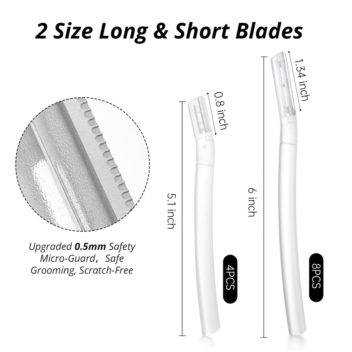 Mistfree Dermaplane Razor for Women Face – 10-Pack Eyebrow Razors with Storage Case, Professional Dermaplaning Tool for Peach Fuzz Removal, Eyebrow Shaping, Smooth Skin & Gentle Exfoliation - görsel 7