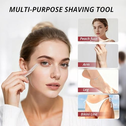 Mistfree Dermaplane Razor for Women Face – 10-Pack Eyebrow Razors with Storage Case, Professional Dermaplaning Tool for Peach Fuzz Removal, Eyebrow Shaping, Smooth Skin & Gentle Exfoliation