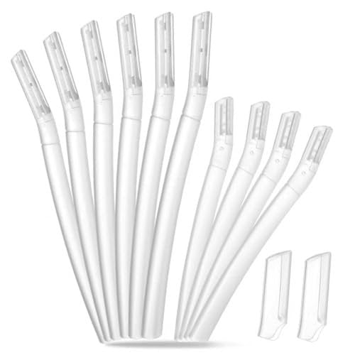 Mistfree Dermaplane Razor for Women Face – 10-Pack Eyebrow Razors with Storage Case, Professional Dermaplaning Tool for Peach Fuzz Removal, Eyebrow Shaping, Smooth Skin & Gentle Exfoliation - görsel 2