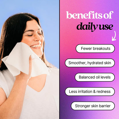 pureskin Daily Clean Facial Towels – 100% Biodegradable Pure Cotton Disposable Face Towels, Ultra Soft, Clinician Recommended, All Skin Types, 50 Count Avelisse
