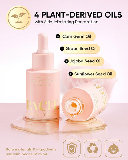 PACFE Velour Rosa Nail and Cuticle Oil - 100% Natural Plant-Based Treatment with Jojoba Oil, Squalane & Vitamin E - Deep Hydration for Dry Damaged Nails & Cuticle - Non-Greasy, Rose Scent, 1.0 fl oz Avelisse
