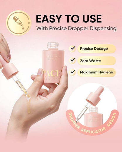 PACFE Velour Rosa Nail and Cuticle Oil - 100% Natural Plant-Based Treatment with Jojoba Oil, Squalane & Vitamin E - Deep Hydration for Dry Damaged Nails & Cuticle - Non-Greasy, Rose Scent, 1.0 fl oz Avelisse