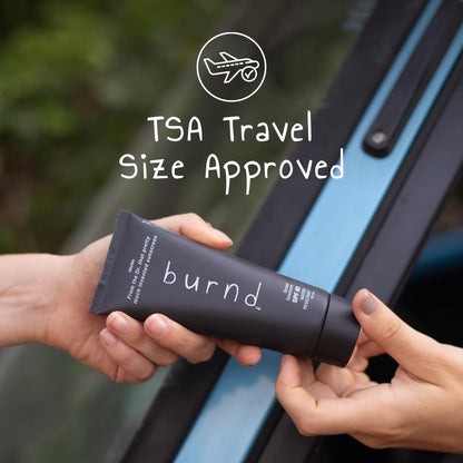 burnd SPF41 Broad Spectrum Sunscreen, Dries Clear & Invisible Finish, Transparent Zinc Oxide, Water Resistant 80 Minutes, Fragrance Free, 3.4 fl oz Avelisse
