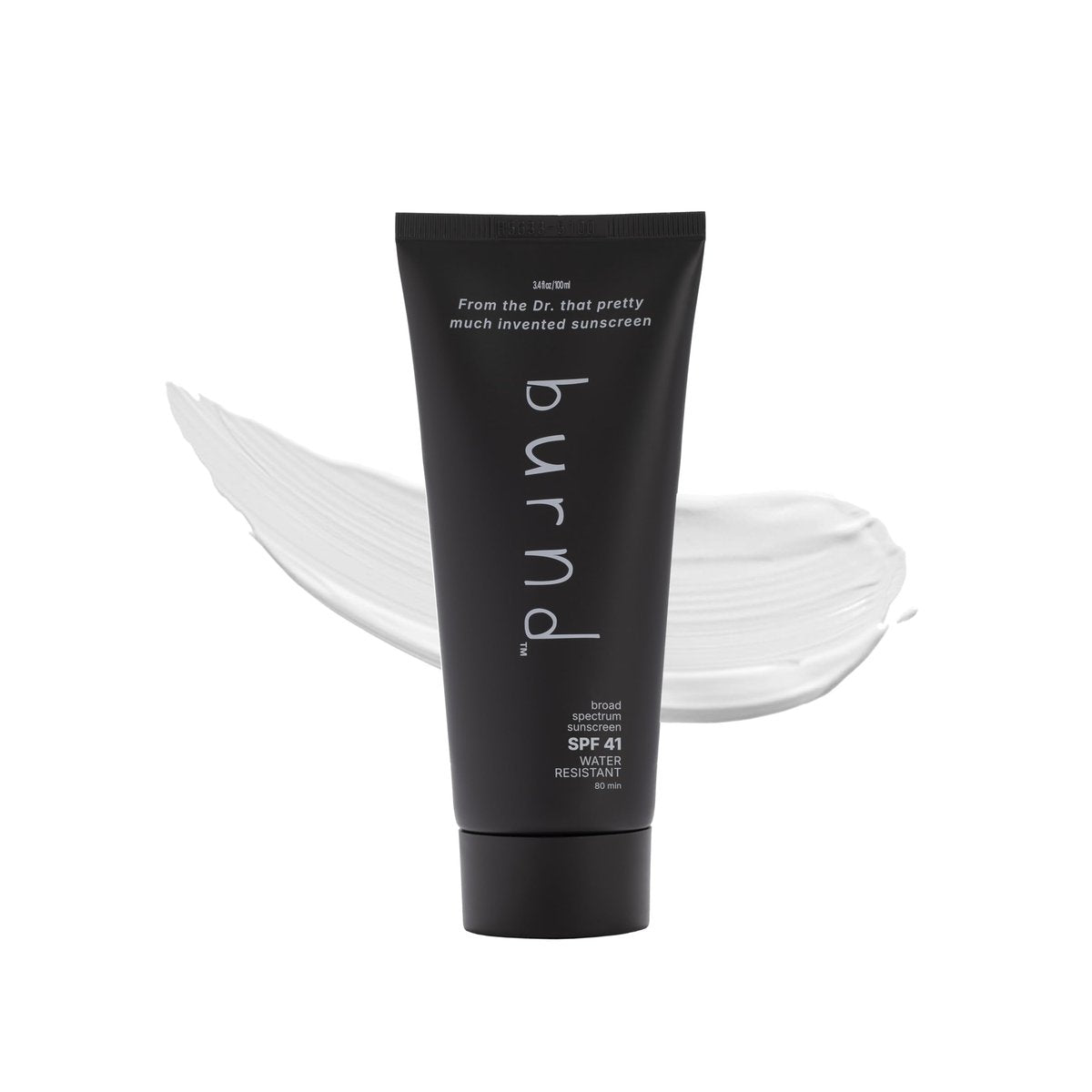 burnd SPF41 Broad Spectrum Sunscreen, Dries Clear & Invisible Finish, Transparent Zinc Oxide, Water Resistant 80 Minutes, Fragrance Free, 3.4 fl oz Avelisse