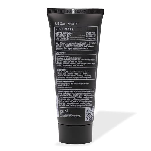 burnd SPF41 Broad Spectrum Sunscreen, Dries Clear & Invisible Finish, Transparent Zinc Oxide, Water Resistant 80 Minutes, Fragrance Free, 3.4 fl oz Avelisse