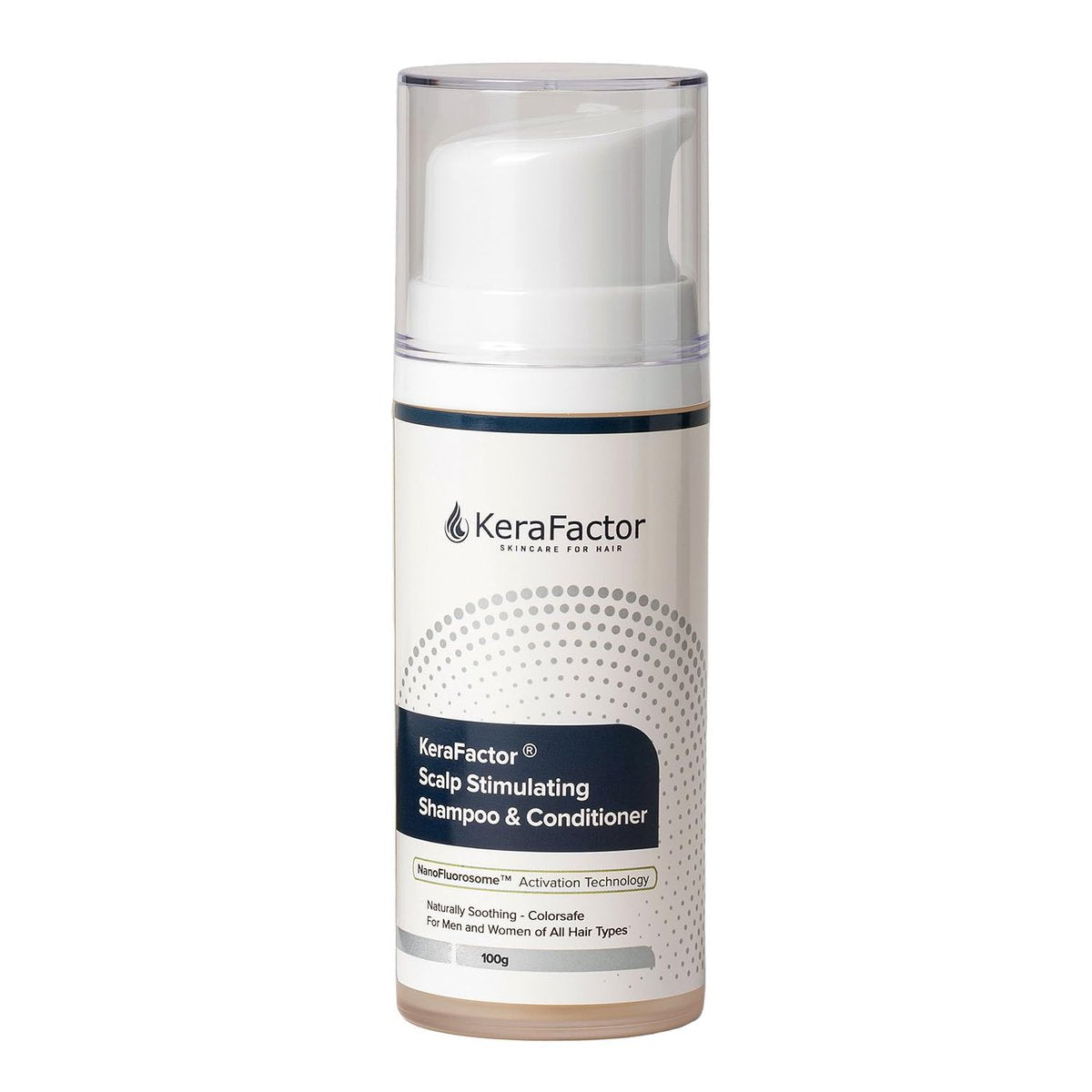 KeraFactor 2-in-1 Scalp Stimulating Shampoo & Conditioner - Drug-Free, Sulfate-Free & Paraben-Free - Growth Factor Formula for Fuller, Thicker Looking Hair - 100 ml Avelisse