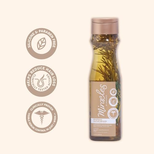 Herbal Miracle Rosemary Shampoo Salt-Free for Oily Hair – Anti Hair Loss & Hair Growth – Oil Control, Strengthening Formula with Amino Acids, Ginger & Red Onion Avelisse
