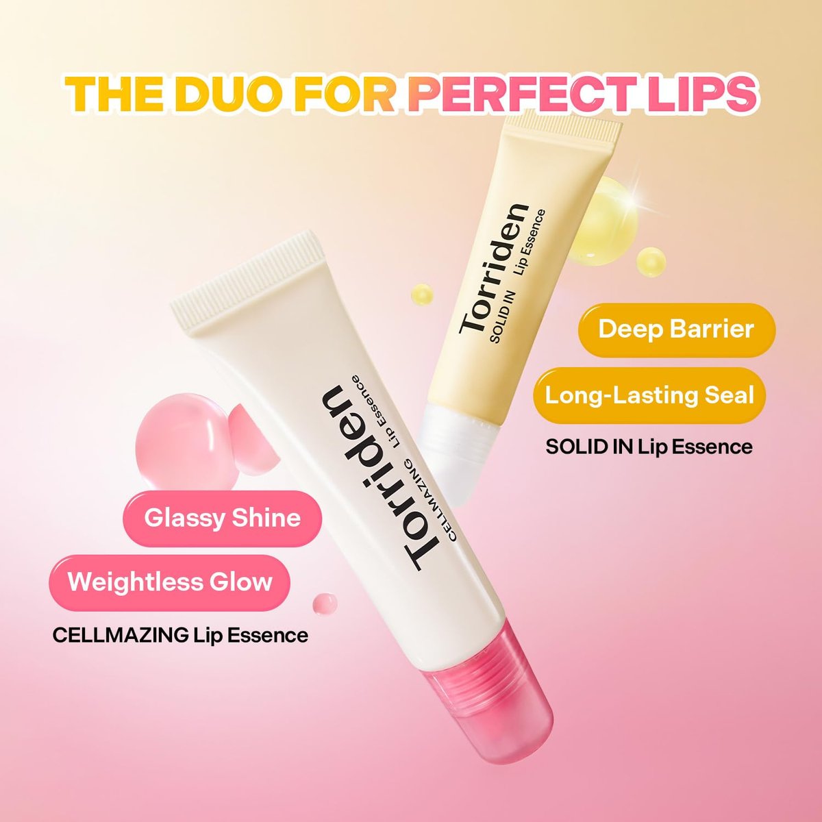 Torriden CELLMAZING Glass-Like Shine Lip Essence - Weightless Hydration for Smooth, Glossy Lips - 5D Collagen, Peptide, Jojoba Oil - Non-Sticky Korean Lip Care (11ml / 0.37 fl.oz) Avelisse