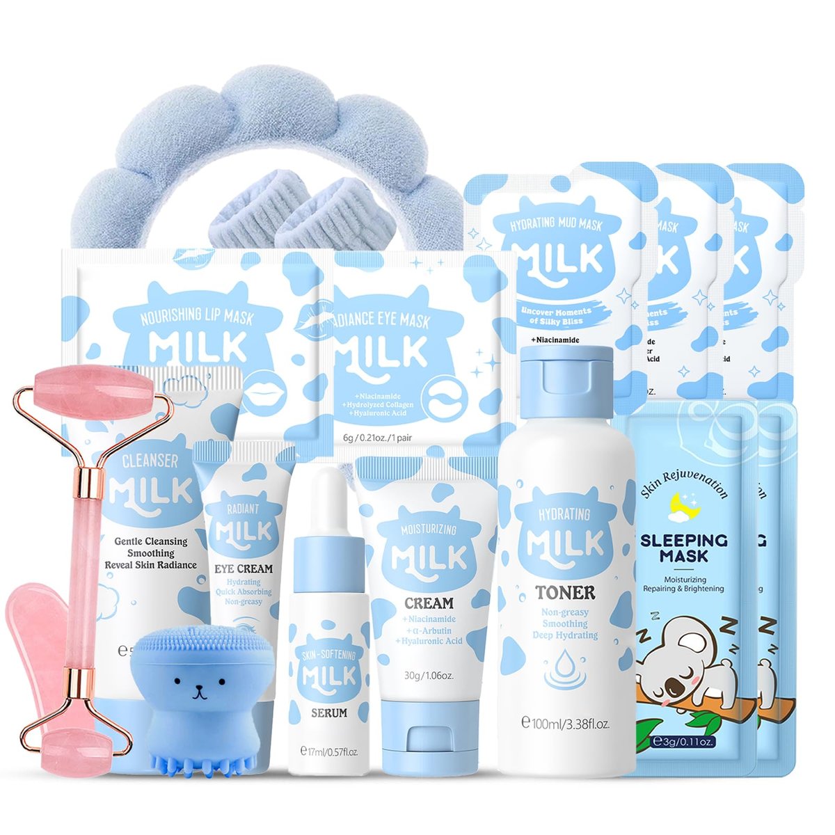 Milk Skin Care Set for Kids & Teens - Gentle Skincare Routine for Girls Age 8-12 - Birthday & Christmas Gift Avelisse