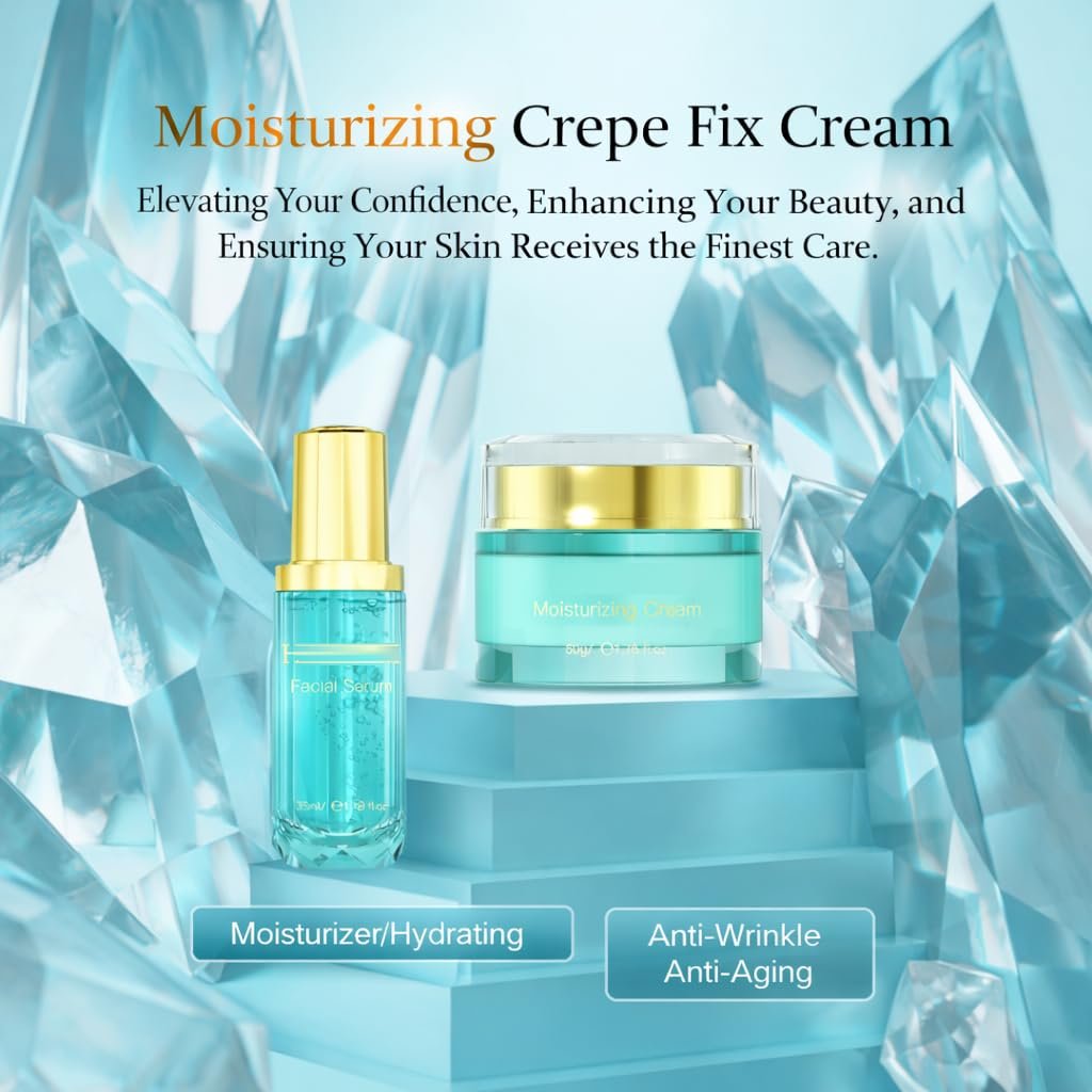 ZZILME Moisturizing Crepe Fix Cream - Firming & Anti-Wrinkle Cream for Face, Neck & Body with Hyaluronic Acid & Collagen - 1.75 oz Avelisse