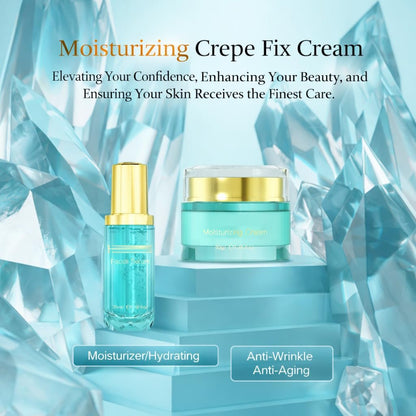 ZZILME Moisturizing Crepe Fix Cream - Firming & Anti-Wrinkle Cream for Face, Neck & Body with Hyaluronic Acid & Collagen - 1.75 oz Avelisse