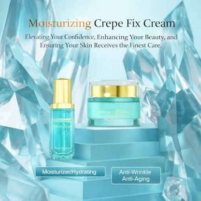 ZZILME Moisturizing Crepe Fix Cream - Firming & Anti-Wrinkle Cream for Face, Neck & Body with Hyaluronic Acid & Collagen - 1.75 oz Avelisse