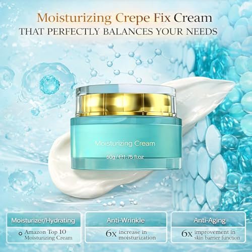 ZZILME Moisturizing Crepe Fix Cream - Firming & Anti-Wrinkle Cream for Face, Neck & Body with Hyaluronic Acid & Collagen - 1.75 oz Avelisse