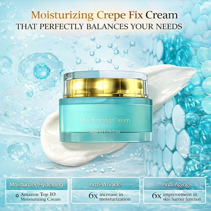 ZZILME Moisturizing Crepe Fix Cream - Firming & Anti-Wrinkle Cream for Face, Neck & Body with Hyaluronic Acid & Collagen - 1.75 oz Avelisse