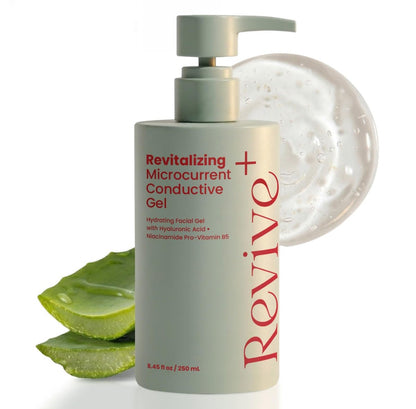 2-in-1 Microcurrent Conductive Gel with Hyaluronic Acid, 8.45 oz — Anti-Aging Hydrating Serum & Facial Toning Gel for Microcurrent Devices, Fragrance-Free Leave-On Skincare, Non-Sticky Silky Glide Avelisse
