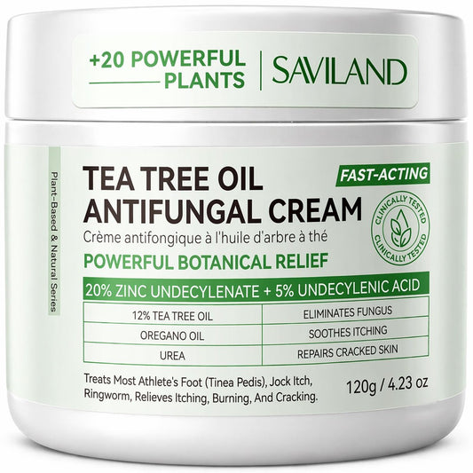 SAVILAND Antifungal Cream - Max Strength 25% – Max Strength Formula: 25% undecylenic acid delivers potent – Image 1
