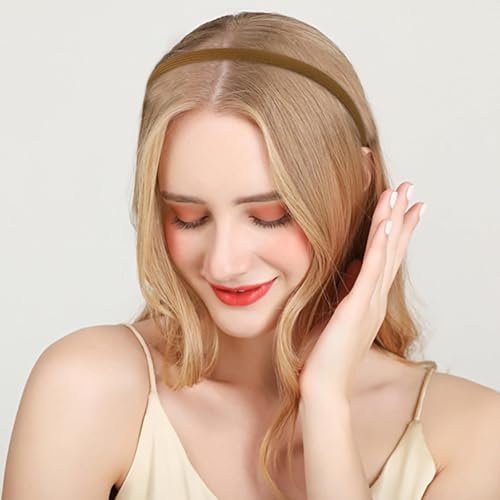 Vovii 4-Pack Thin Headbands for Women - Non-Slip Fabric Skinny Hairbands, No Headache Pressure - görsel 8